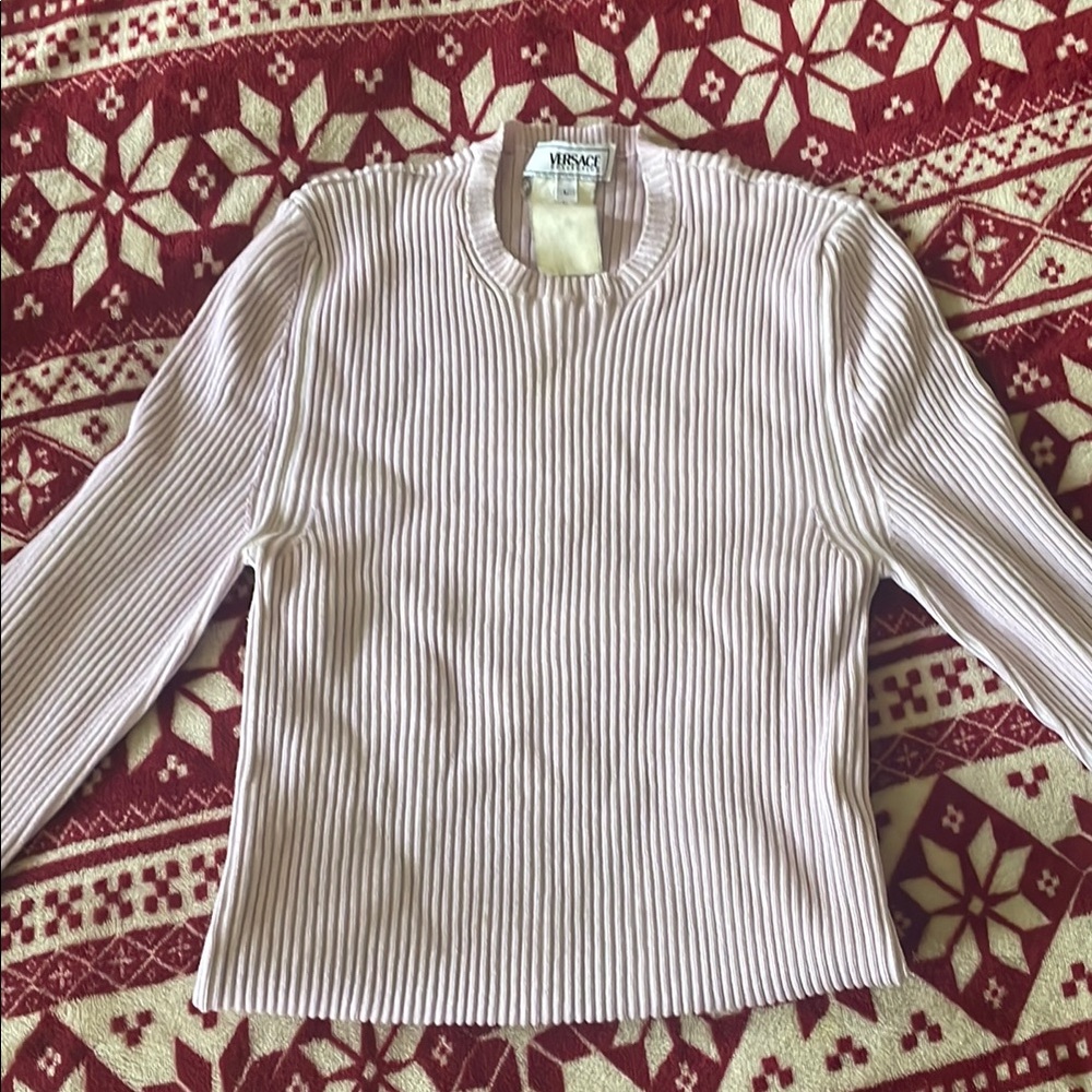 Versace Soft Ribbed Knit Top